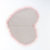 Max Heart Shaped Love Area Rug Fluffy Shaggy Carpet Mat for Bedroom Pink 30x40cm