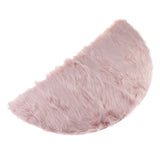 Max Half Round Artificial Wool Sheepskin Floor Mat Fluffy Floor Mat Pink