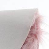 Max Half Round Artificial Wool Sheepskin Floor Mat Fluffy Floor Mat Pink