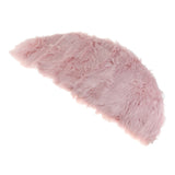 Max Half Round Artificial Wool Sheepskin Floor Mat Fluffy Floor Mat Pink