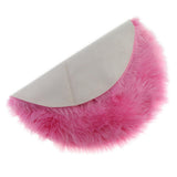 Max Round Fake Wool Shaggy Rug Carpet Floor Mat for Home Decor Rose Red - Aladdin Shoppers