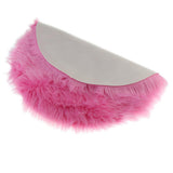 Max Round Fake Wool Shaggy Rug Carpet Floor Mat for Home Decor Rose Red - Aladdin Shoppers