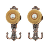 Max 2 Pcs European-style Curtain Strap Hook Alloy Wall Hook,3 Colors Ancient Red - Aladdin Shoppers
