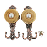 Max 2 Pcs European-style Curtain Strap Hook Alloy Wall Hook,3 Colors Ancient Red - Aladdin Shoppers