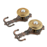 Max 2 Pcs European-style Curtain Strap Hook Alloy Wall Hook,3 Colors Ancient Red - Aladdin Shoppers