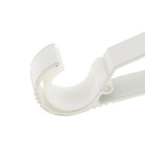 Max Set of 2Pcs Aluminium Alloy Curtain Pole Rod Wall Bracket Hook Holder White - Aladdin Shoppers