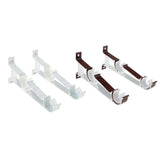 Max Thicken Curtain Rod Brackets Adjustable Curtain rod Holder 2.8cm Dia White - Aladdin Shoppers