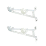 Max Thicken Curtain Rod Brackets Adjustable Curtain rod Holder 2.8cm Dia White - Aladdin Shoppers