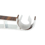 Max 2Pcs Aluminum Alloy Curtain Double Pole Bracket Redwood for Dia 28mm Rod - Aladdin Shoppers