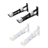 Max Double Curtain Rod Brackets Window Drapes Rods Holder Black - Aladdin Shoppers