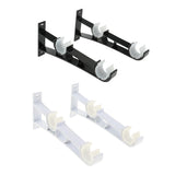 Max Double Curtain Rod Brackets Window Drapes Rods Holder Black - Aladdin Shoppers