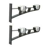 Max Double Curtain Rod Brackets Window Drapes Rods Holder Black - Aladdin Shoppers