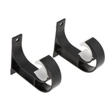 Max 2 Pcs Aluminum Alloy Curtain Rod Holder Wall Bracket Drapery Hardware,Black - Aladdin Shoppers