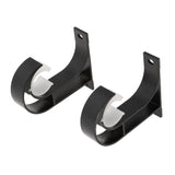 Max 2 Pcs Aluminum Alloy Curtain Rod Holder Wall Bracket Drapery Hardware,Black - Aladdin Shoppers