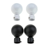 Max 2 Pcs Elegant Solid Color Metal Curtain Rod Finial , Drapery Pole Caps White - Aladdin Shoppers
