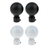 Max 2 Pcs Elegant Solid Color Metal Curtain Rod Finial , Drapery Pole Caps White - Aladdin Shoppers