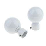 Max 2 Pcs Elegant Solid Color Metal Curtain Rod Finial , Drapery Pole Caps White - Aladdin Shoppers
