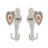 Max 1 Pair Love Shape Curtain Holdback Wall Mounted Curtain Holdback Silver - Aladdin Shoppers