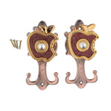 Max 1 Pair Apple Shape Curtain Hook Holder Wall Mounted Curtain Hold Vintage Red - Aladdin Shoppers