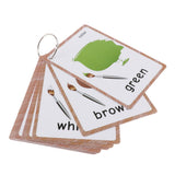 Max 12Pcs/set Kindergarten Kids Toddlers Learn to Read Flash Cards Color