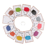 Max 12Pcs/set Kindergarten Kids Toddlers Learn to Read Flash Cards Color