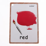 Max 12Pcs/set Kindergarten Kids Toddlers Learn to Read Flash Cards Color