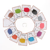 Max 12Pcs/set Kindergarten Kids Toddlers Learn to Read Flash Cards Color
