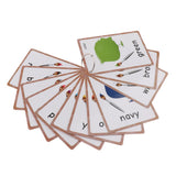 Max 12Pcs/set Kindergarten Kids Toddlers Learn to Read Flash Cards Color