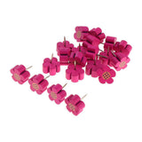 Max 20pcs Wooden Thumb Tacks Push Pins Flower Head Office Thumbtack Rose Red - Aladdin Shoppers