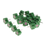 Max 20pcs Wooden Thumb Tacks Push Pins Flower Head Office Thumbtack Green - Aladdin Shoppers