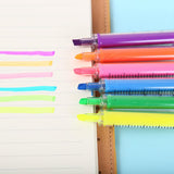 Maxbell 10 Pieces Creative Highlighter Pens Fluorescent Marker for Kids Pink