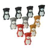 Max 10pcs/Pack Attractive Cartoon Bear Animals Pencil Erasers for Kid Multicolor - Aladdin Shoppers