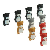 Max 10pcs/Pack Attractive Cartoon Bear Animals Pencil Erasers for Kid Multicolor - Aladdin Shoppers