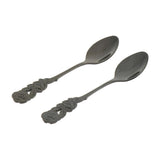 Max Pack of 2 Stainless Steel Soup Coffee Spoon with Long Handle Black Gold - Aladdin Shoppers
