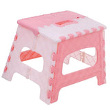 Portable Folding Step Stool Bathroom Lightweight Footstool for Kids Pink_2
