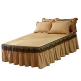 Maxbell Fitted Valance Sheet Ruffled Bed Bed Wrap Skirts Hotel Home 220x200cm