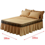 Maxbell Fitted Valance Sheet Ruffled Bed Bed Wrap Skirts Hotel Home 220x200cm