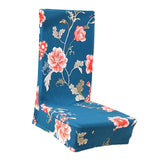 Maxbell Stretch Short Removable Dining Chair Cover Slipcover Peony-Blue