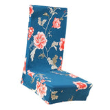 Maxbell Stretch Short Removable Dining Chair Cover Slipcover Peony-Blue