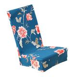 Maxbell Stretch Short Removable Dining Chair Cover Slipcover Peony-Blue