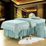Max Cotton Massage Table Duvet Cover Beauty Salon Bed Quilt Cover Light Blue