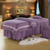 Max Cotton Massage Table Duvet Cover Beauty Salon Bed Quilt Cover Purple_2
