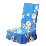 Max Household Stretchy Chair Cover for Dining Room,Wedding etc Floral Blue