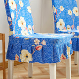 Max Household Stretchy Chair Cover for Dining Room,Wedding etc Floral Blue