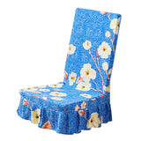 Max Household Stretchy Chair Cover for Dining Room,Wedding etc Floral Blue