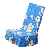 Max Household Stretchy Chair Cover for Dining Room,Wedding etc Floral Blue