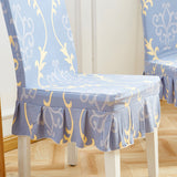 Max Household Stretchy Chair Cover for Dining Room,Wedding etc Floral Light Blue
