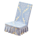 Max Household Stretchy Chair Cover for Dining Room,Wedding etc Floral Light Blue