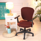 Max Removable Home Office Computer Chair Seat Cover Stretch Slipcovers Coffee