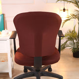 Max Removable Home Office Computer Chair Seat Cover Stretch Slipcovers Coffee